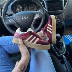 Adidas Samba Plataforma Bordó